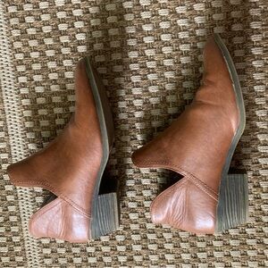 Women’s Brown Leather Slip-On Ankle Boot